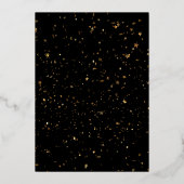 紙吹雪エイティブラックエレガント金ゴールド80誕生日 箔招待状 (裏面)