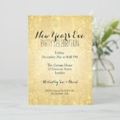 紙吹雪エレガントな大晦日の金ゴールドホイルの星の 招待状 (スタンド正面)