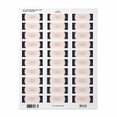 紙吹雪エレガントモダン結婚式招待状 ラベル (フルシート)