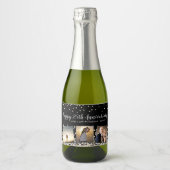 紙吹雪エレガント写真コラージュ25周年記念 スパークリングワインラベル (正面)