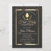 紙吹雪エレガント、聖餐式の最初の聖餐式 招待状 (正面)