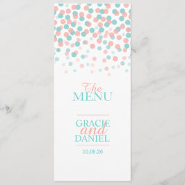 紙吹雪オレンジティール（緑がかった色）グリーン結婚ズメニュー メニュー