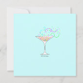 紙吹雪カクテルパーティの招待状 招待状 (裏面)