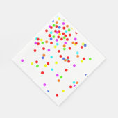 紙吹雪カラフルの誕生日パーティー スタンダードランチョンナプキン (角)