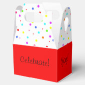 紙吹雪カラフルの誕生日パーティー フェイバーボックス (オープン)
