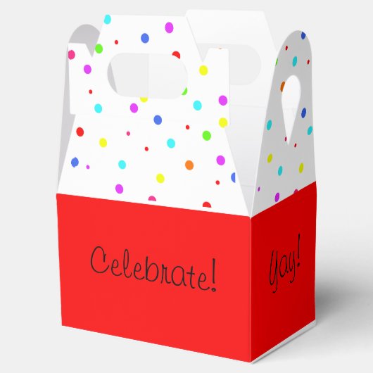 紙吹雪カラフルの誕生日パーティー フェイバーボックス (オープン)
