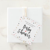 紙吹雪カラフルガールベイビーシャワーありがとう フェイバータグ (インサイチュ)