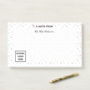 紙吹雪カラフルスターズアンドチョコレートレイン先生 ポストイット