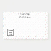 紙吹雪カラフルスターズアンドチョコレートレイン先生 ポストイット (正面)