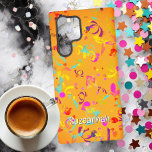 紙吹雪カラフルトスでオレンジパーソナライズされた色 SAMSUNG GALAXY S22 ULTRAケース<br><div class="desc">このケースは、オレンジ色の背景の上にカラフル紙吹雪トスで飾られている。テンプレートフィールドに単語を入力し、すべての文字を削除するか、デザインツールを使用して編集して、フォントのスタイル、サイズ、および色を選択する。このデザインは、このページのTRANSFERスクロールバーに示されている他の電話ブランドケースまたは適切に適合する他の製品のいずれかに転送することもできます。</div>