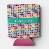 紙吹雪カラフルピンクライムグリーン名前をカスタムする 缶クーラー (裏面)