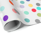 紙吹雪カラフルプリント全大事な行事ギフトラップ ラッピングペーパー (ロールコーナー)