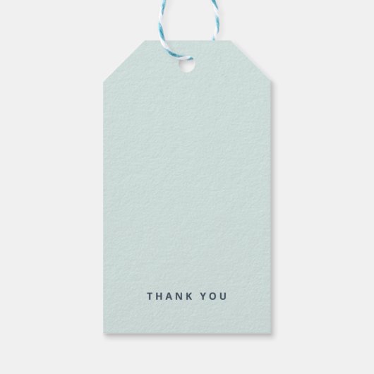 紙吹雪カラフルミントグリーンサンキューギフトラベル ギフトタグ (裏面)