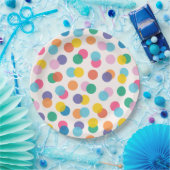 紙吹雪カラフル子供の誕生日パーティー ペーパープレート (パーティー)