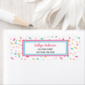 紙吹雪カラフル散布 |差出人住所ラベル ラベル (インサイチュ)