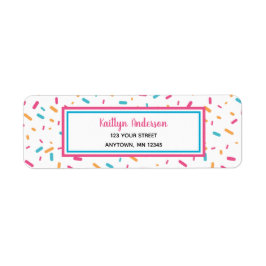 紙吹雪カラフル散布 |差出人住所ラベル ラベル
