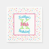 紙吹雪カラフル散布 |紙パーティー スタンダードカクテルナプキン (正面)