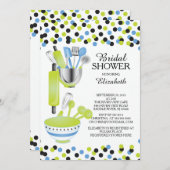 紙吹雪キッモダンチンブライダルシャワー招待状 招待状 (正面/裏面)