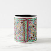 "紙吹雪キルト"のマグ ツートーンマグカップ (中央)