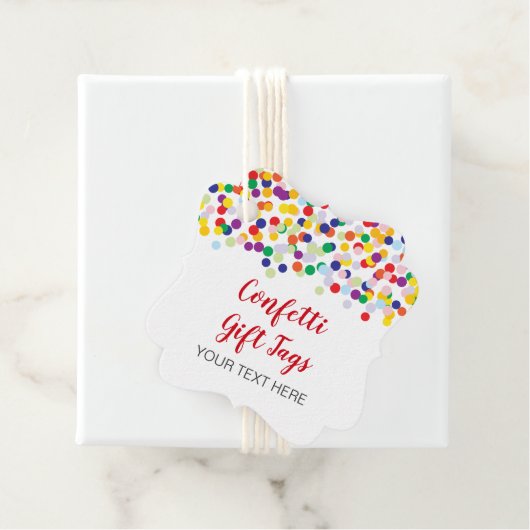 紙吹雪ギフトラベルのシャワーとパーティーの好意ラベル フェイバータグ (インサイチュ)