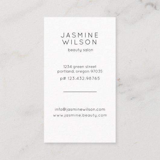 紙吹雪クラシック | ビジネスミニマルカード 名刺 (裏面)