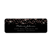 紙吹雪クリスタルピンクローズ金ゴールド白黒ブランド ラベル (正面)