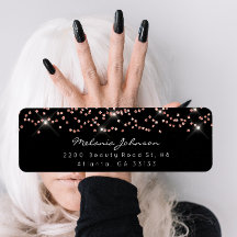 紙吹雪クリスタルピンクローズ金ゴールド白黒ブランド