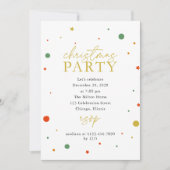 紙吹雪クリスマスパーティーホリデー招待状 シーズンカード (正面)