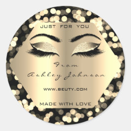 紙吹雪グリッターシャンパイニュ金ゴールドメイドウィズ ラウンドシール