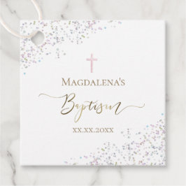 紙吹雪グリッターデザインバプテスマメッセージカード フェイバータグ