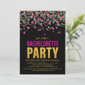 紙吹雪グリッターバチェロレッテ招待状 招待状 (スタンド正面)