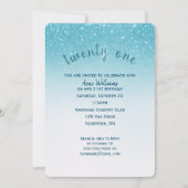 紙吹雪グリッター21歳のパーティー 招待状 (正面)