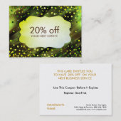紙吹雪グリーンクーポンカード伝票割引ギフト 割引カード (正面/裏面)