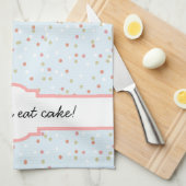紙吹雪ケーキ・ブルーバタークリームつや消し キッチンタオル (四つ折り)