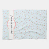 紙吹雪ケーキ・ブルーバタークリームつや消し キッチンタオル (横)