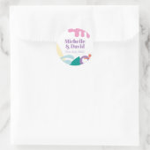 紙吹雪コラージュクラシックラウンドステッカー ラウンドシール (バッグ)