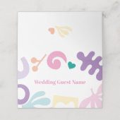 紙吹雪コラージュ折り畳み座席表 プレイスカード (外部開封)