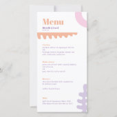 紙吹雪コラージュ結婚のメニューカード (正面)
