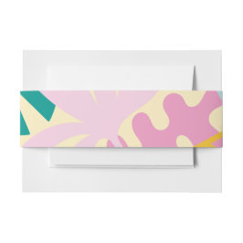 紙吹雪コラージュ腹バンド 招待状ベリーバンド