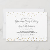 紙吹雪コラージュ銀卒業パーティー 招待状 (裏面)