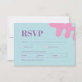 紙吹雪コラージュRSVPカード 出欠カード (正面)