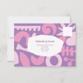 紙吹雪コラージュRSVPカード 出欠カード (裏面)