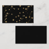 紙吹雪ゴールデンスターズグリッターシャインエレガントブラック 名刺 (正面/裏面)