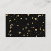 紙吹雪ゴールデンスターズグリッターシャインエレガントブラック 名刺 (正面)