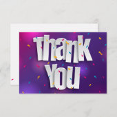 紙吹雪サンキューカード 招待状 (正面/裏面)