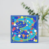 紙吹雪サーカス第3誕生日パーティの招待状 招待状 (スタンド正面)