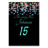 紙吹雪サークルエレガントグリッターシ数々のアカラー テーブルナンバー (裏面)