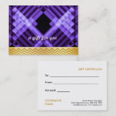 紙吹雪シブロンサロン及びスパギフト券 割引カード (正面/裏面)