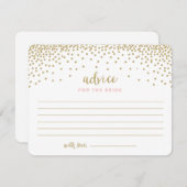 紙吹雪シャワー |ブライダルシャワーアドバイスカード アドバイスカード (正面/裏面)