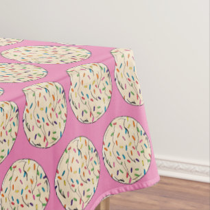 紙吹雪シュガークッキーレインボーブラクズベイクセール テーブルクロス